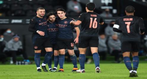 مانشستر سيتي يهزم إيفرتون بشق الأنفس ويتأهل للمربع الذهبي بكأس الاتحاد الإنجليزي